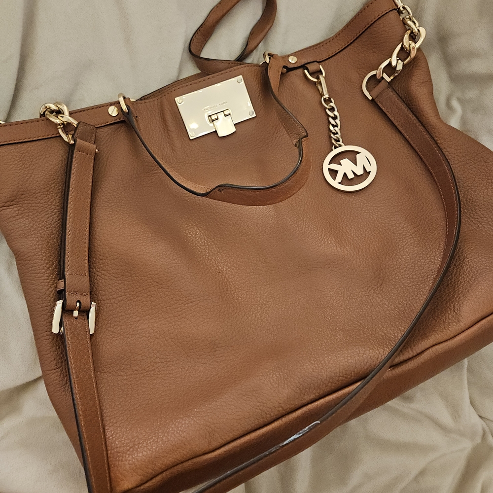 Michael Kors Brown Leather Tote Bag